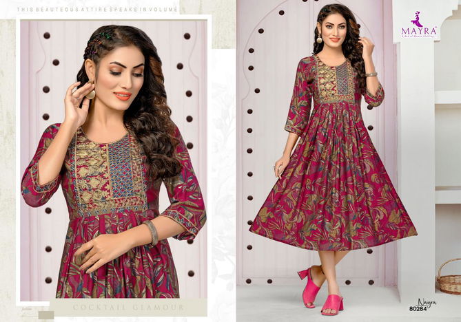 Mayra Nayra Anarkali Printed Kurtis Catalog
